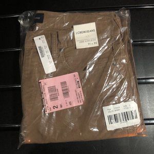J Crew 1040 Athletic-Fit Stretch Corduroy Pant Brown Sz 31/ 30 - G7139 BNWT +...